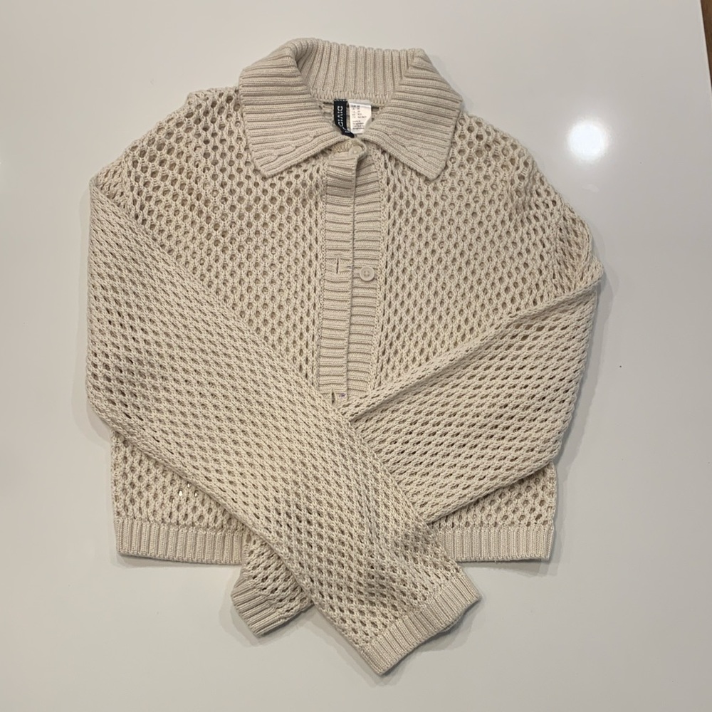 H&M Cream Knit Cardigan- NWOT